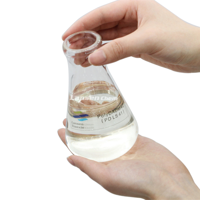 Flocculant Liquid Polydadmac Polymer Voor de productie van drinkwater Snel verwijderen van gesuspendeerde vaste stoffen en onzuiverheden