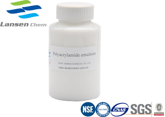 De witte Hulpagent Water Treatment Plant van PAM Emulsion Polymer Flocculant Chemical