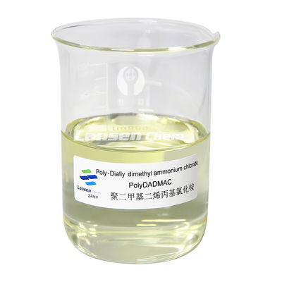 Polydadmac Coagulant Poly-diallyl Dimethyl Ammonium Chloride in 210kg Plastic Vaten, 1100kg IBC's en 20kg Kraft Papieren Zakken voor Waterzuivering